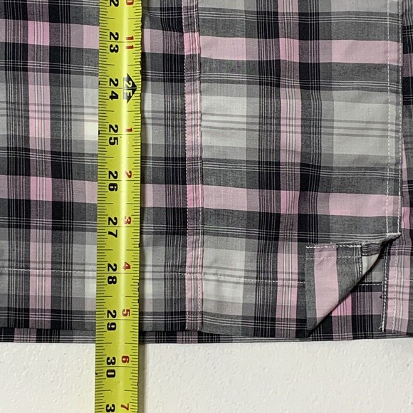 Men's Size Large Browning Pink Country Plaid Hunting Fishing Button Down Shirt - Picture 8 of 12